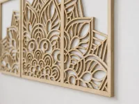Plywood Mandala Triptych Panel