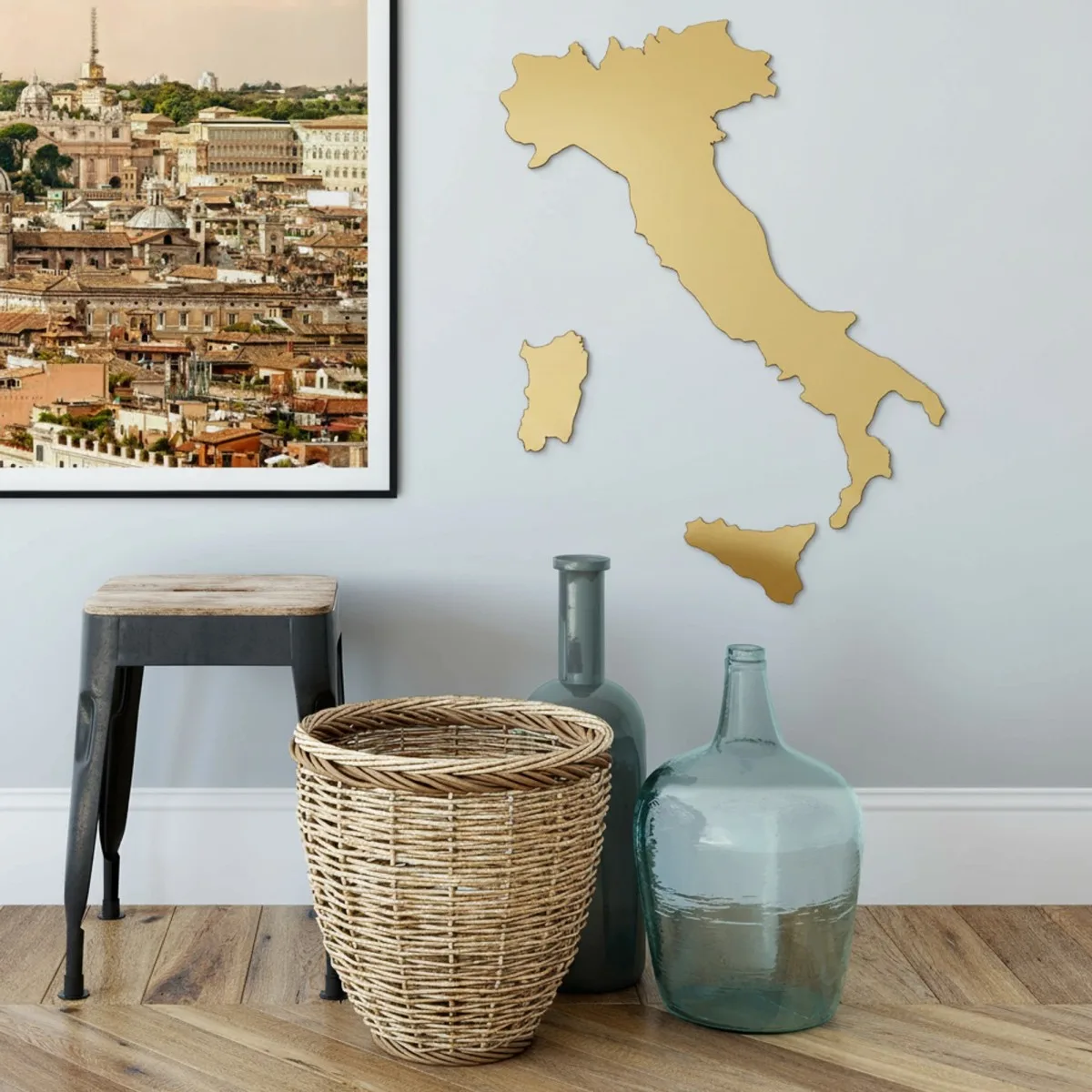 Plywood Wooden Ornament Italy – Country Map