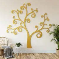 Déco murale en contreplaqué – Arbre courbé (20 parties)
