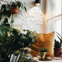 Lotusblüte Wanddekoration – Ajour-Design – Birkenfurnier