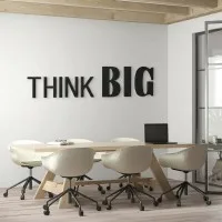 Citation « Think Big » en contreplaqué de bouleau