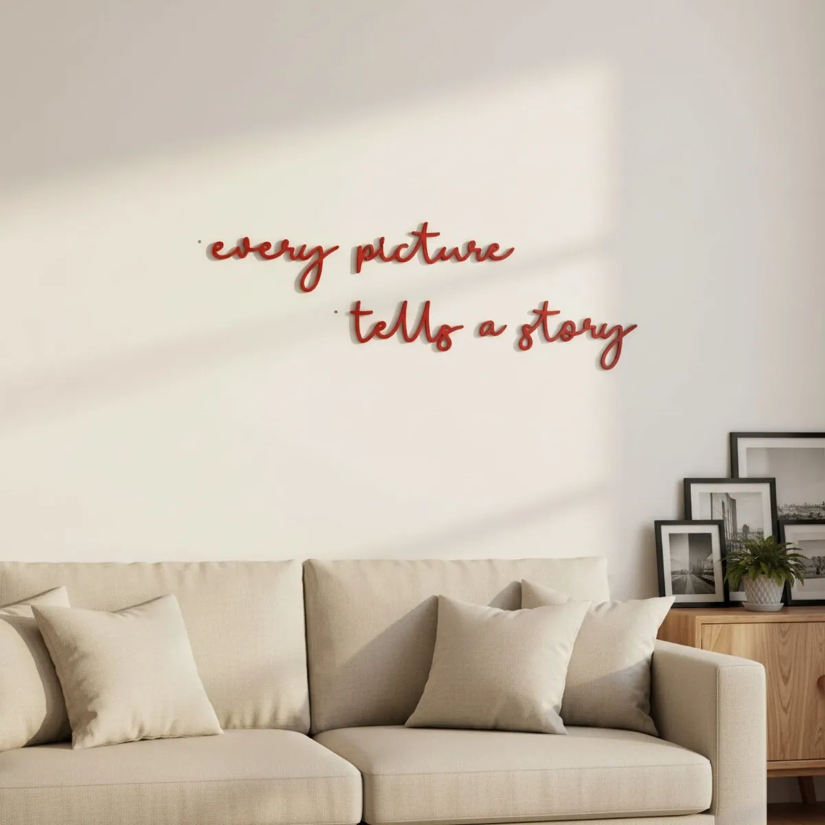 Birch Plywood Quote “Every Picture Tells a Story”