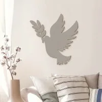 Dove of Peace Wooden Wall Decor – Birch Plywood Bird Silhouette