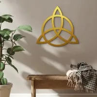Plywood Wall Decor – Triquetra with Circle