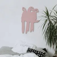 Décoration en bois - Trio de perroquets sur une branche - Contreplaqué de bouleau