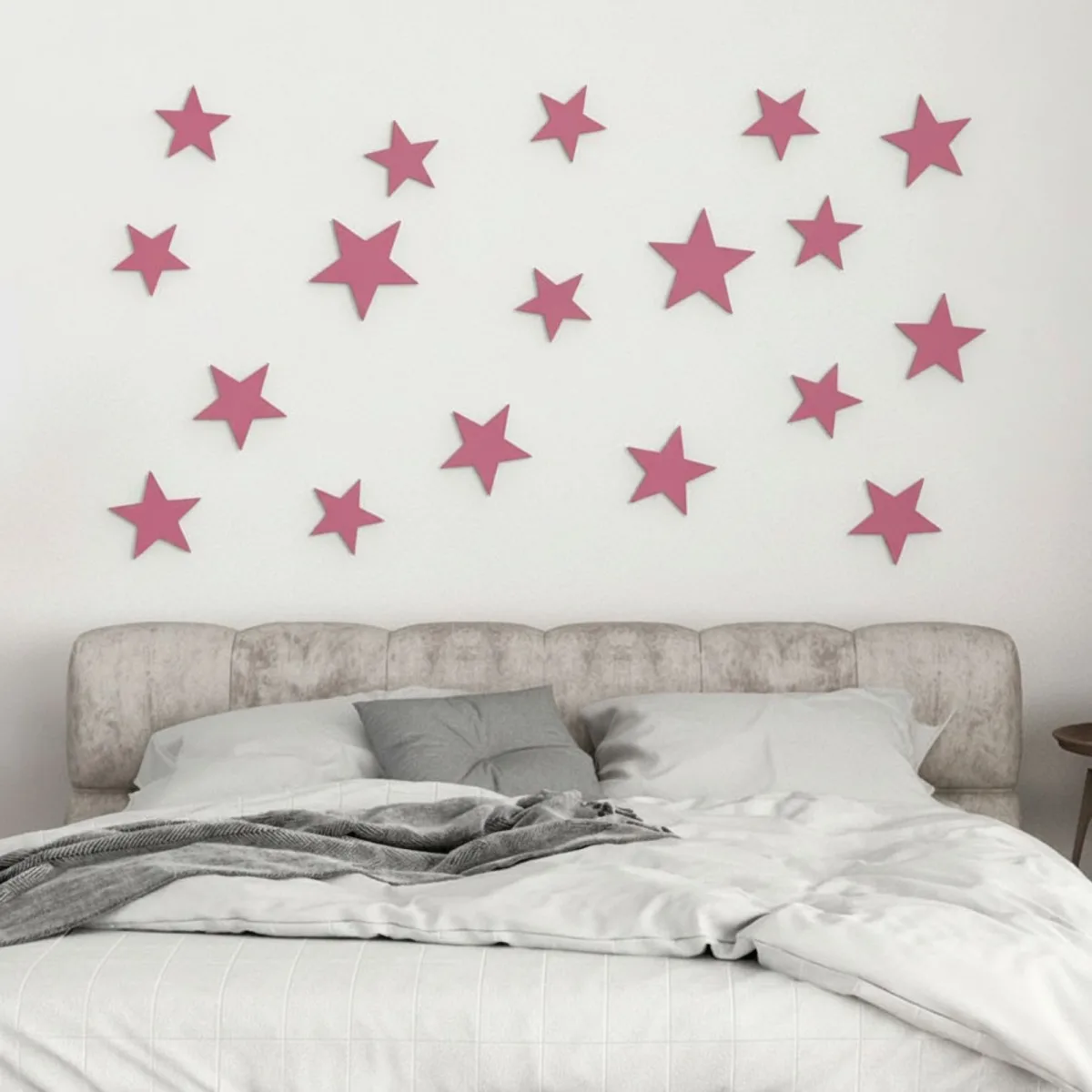 3D Star Decor Set for a Child's Room | Bedroom - Birch Plywood
