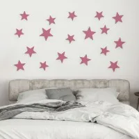 3D Star Decor Set for a Child's Room | Bedroom - Birch Plywood