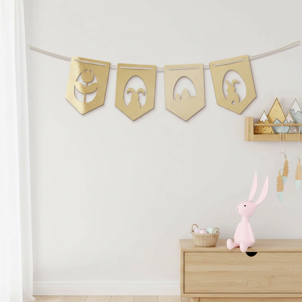 Easter Garland in Birch Plywood (4 Parts)