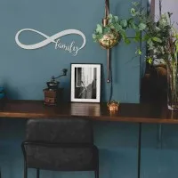 Plywood wall decor “Family” with infinity symbol
