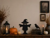 Halloween-Tischdekoration: Vogelscheuche