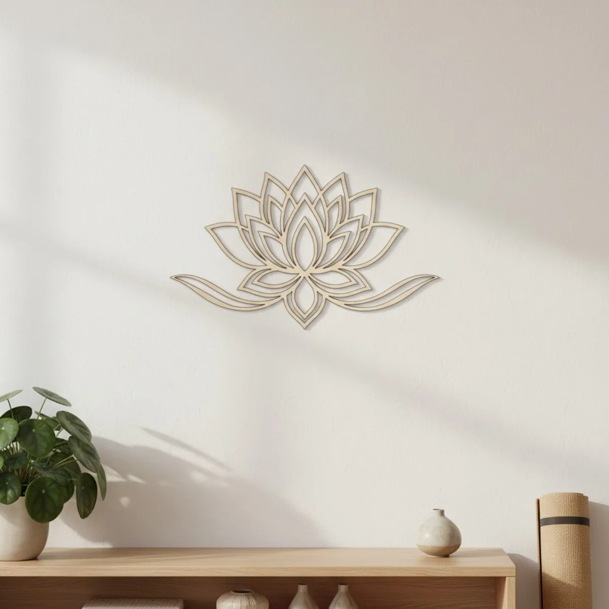 Yoga Lotus Flower Birch Plywood Wall Decor