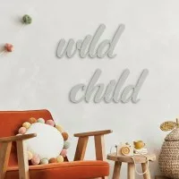 Birch Plywood Wooden Wall Decor – Wild Child 35x30 cm