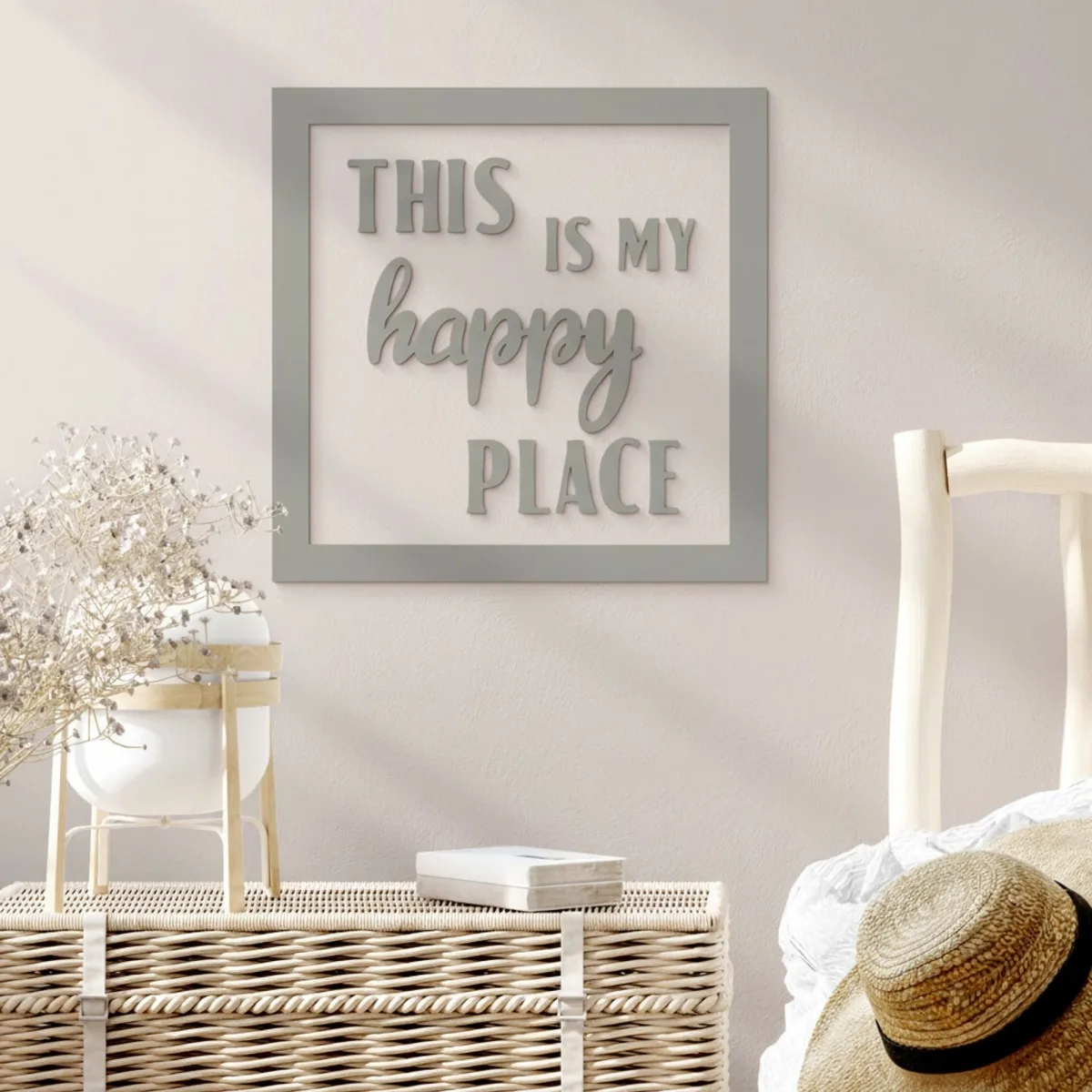 Plywood wall sign This is my happy place
