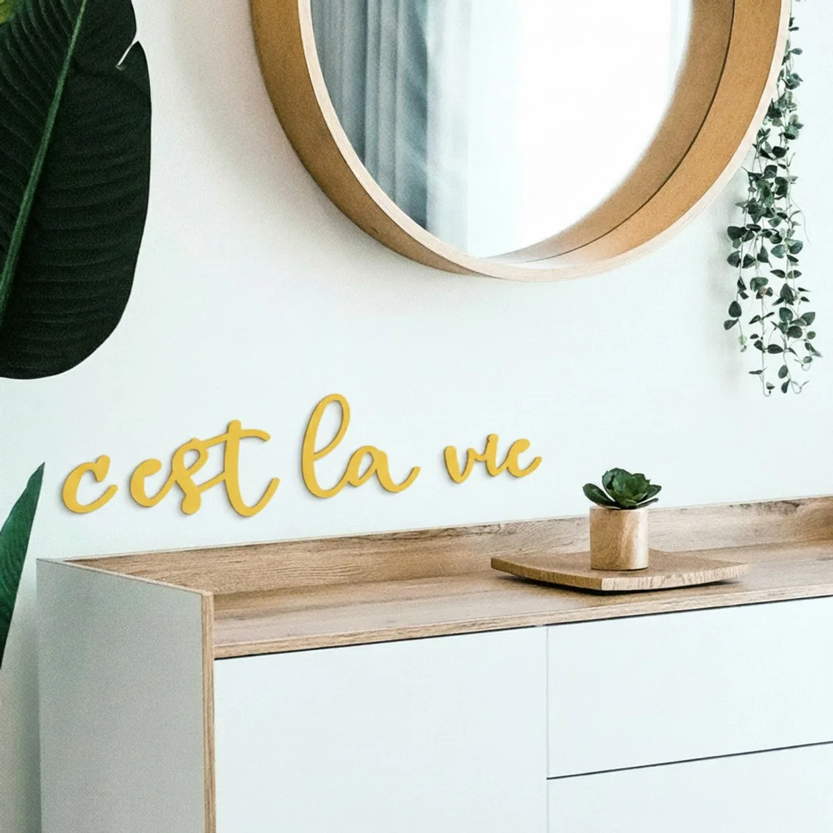 Birch Plywood Quote “C'est la vie”