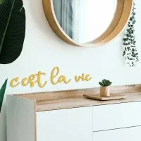 Birch Plywood Quote “C'est la vie”