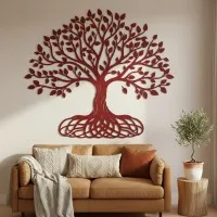 Set de décoration murale en contreplaqué « Arbre de vie » XXL (19 pièces)