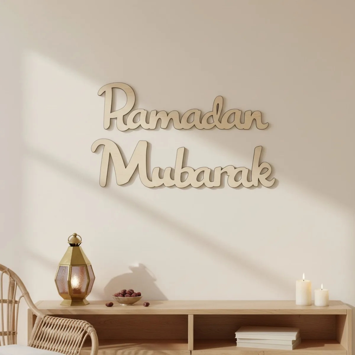 Ramadan Mubarak – Birch Plywood Wall Decor