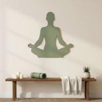Seated Yoga Pose 01 Birch Plywood Wall Decor