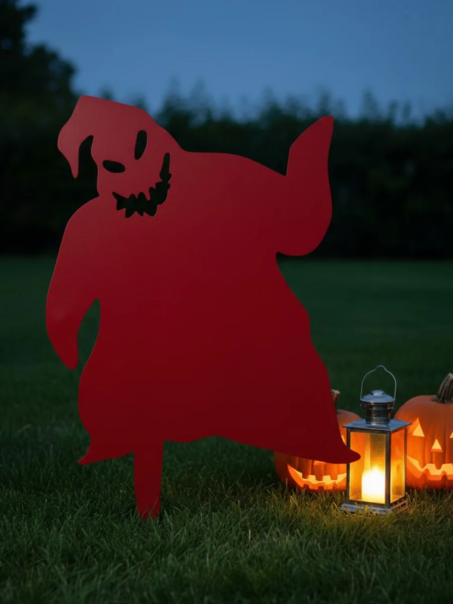 Halloween Geist Monster Gartenset – Gruseliger Grinsgeist 60 cm