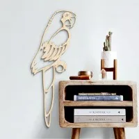 Parrot Wall Decor – Openwork Laser-Cut Birch Plywood