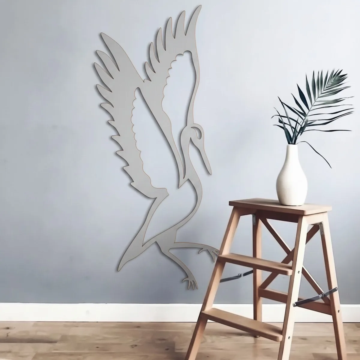 Multiplex decoratie - Staande kraanvogel