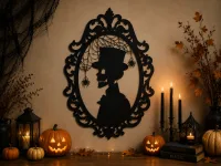 Skeleton In Top Hat Framed Panel