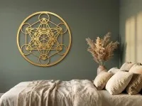 Round plywood decoration - Metatron's Cube