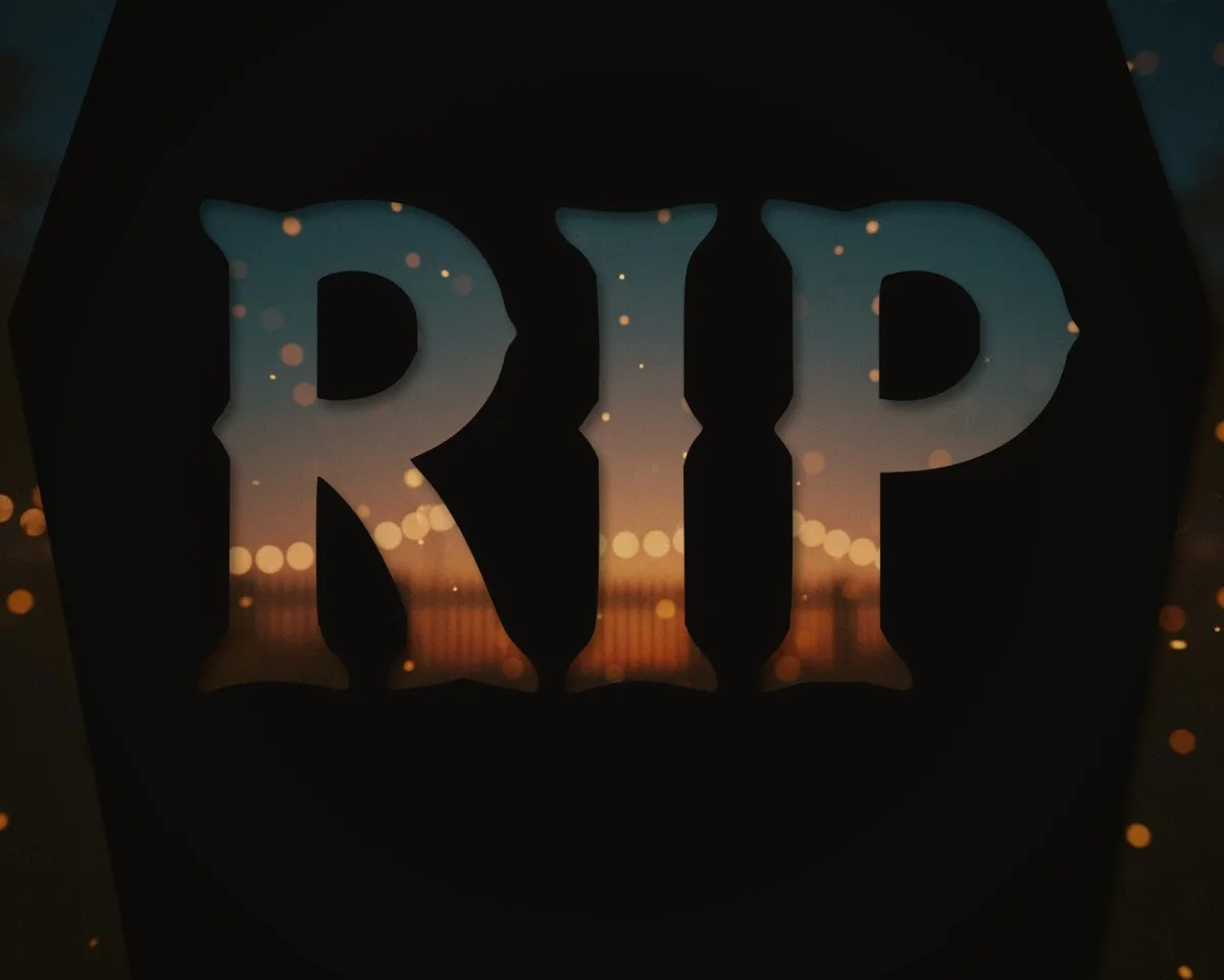 RIP Coffin Wall Decor – Halloween Coffin Sign – Birch Plywood