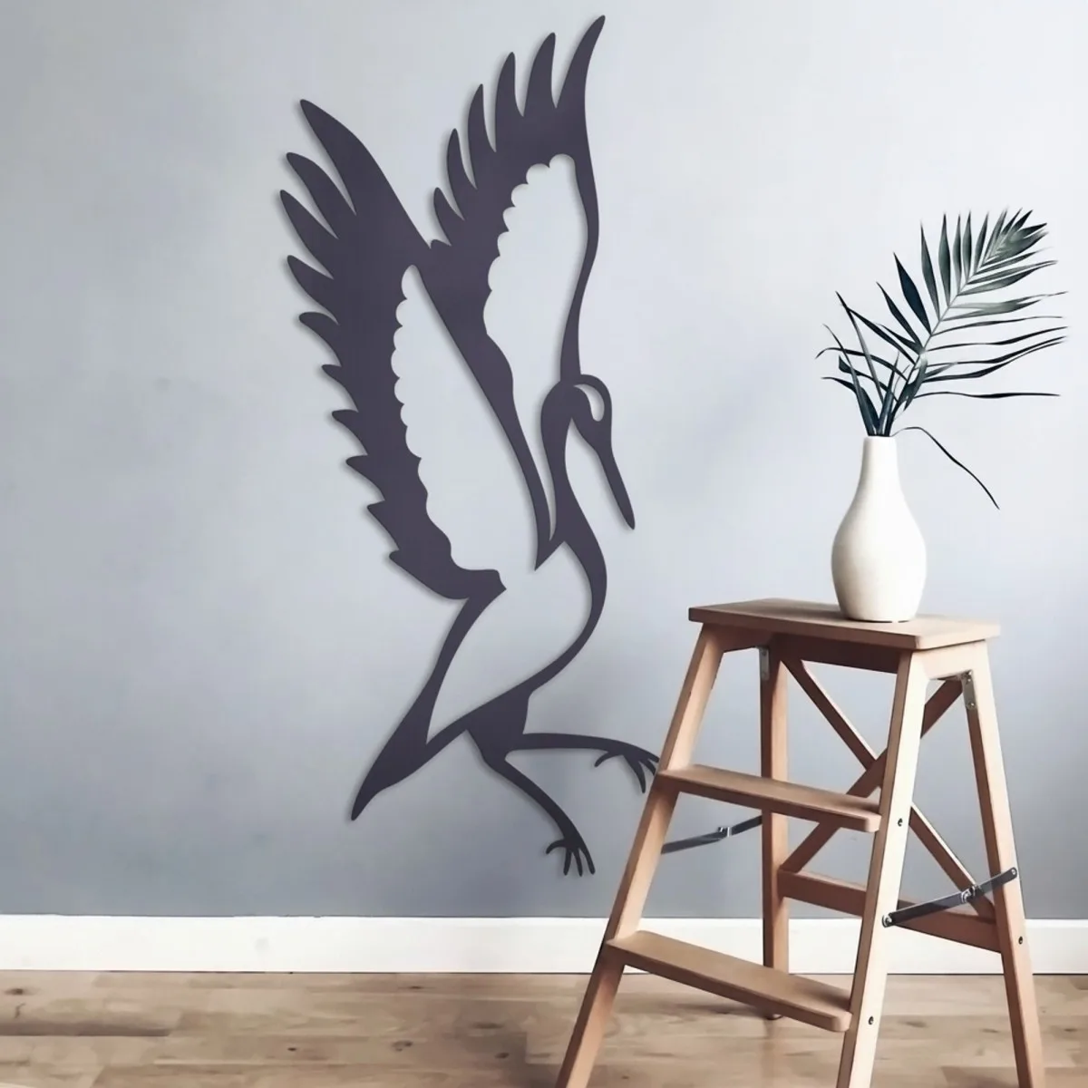 Multiplex decoratie - Staande kraanvogel