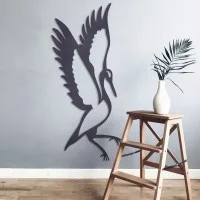 Multiplex decoratie - Staande kraanvogel