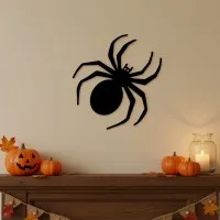 Black Spider Wall Decor – Halloween Silhouette – Birch Plywood