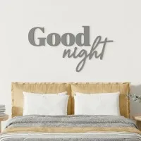 Good Night wanddecoratie van berken multiplex
