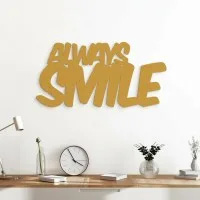 Always Smile – Graffiti-Buchstaben aus Birken-Sperrholz (2-teilig)
