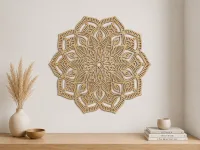 Carved plywood mandala