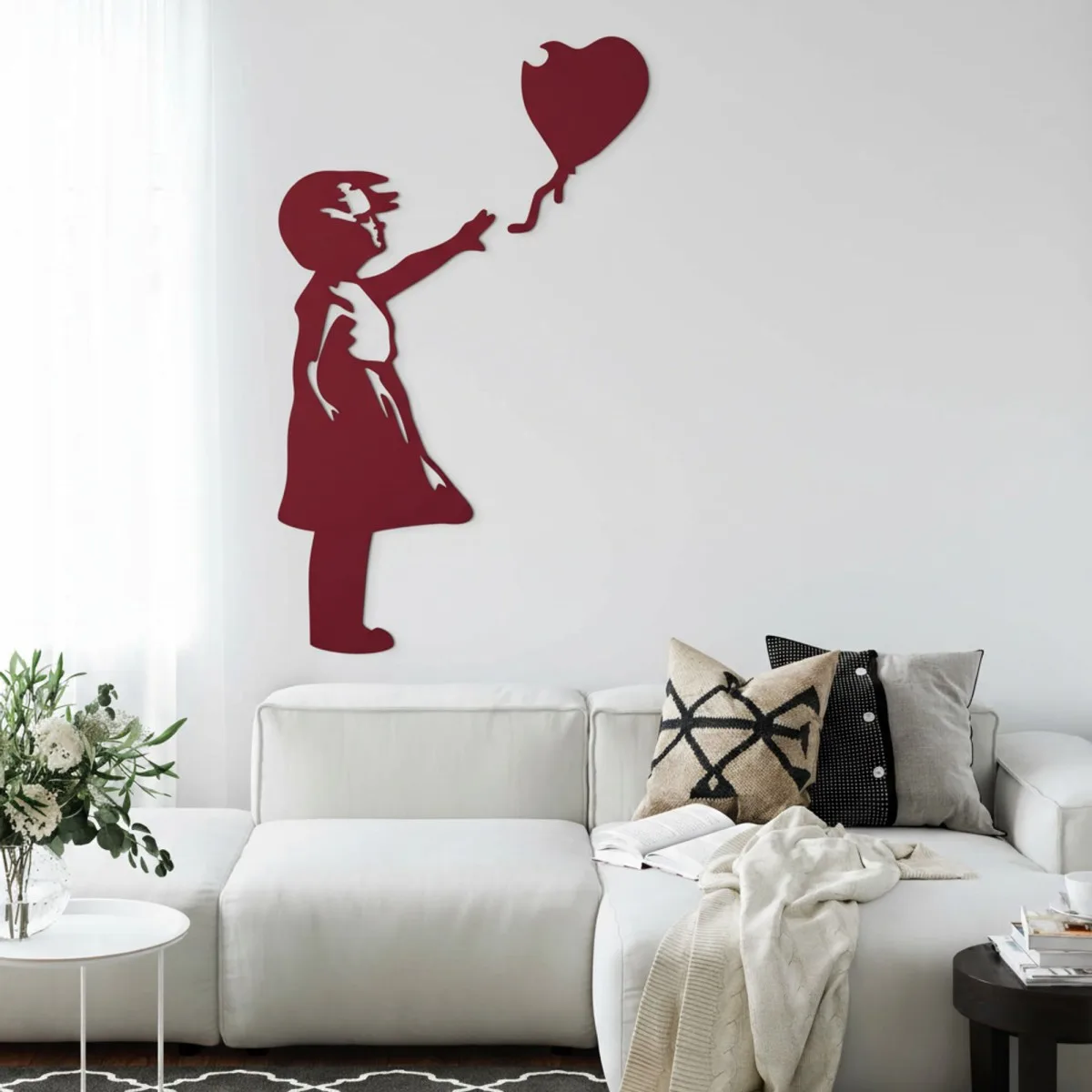 Sperrholz-Wanddeko – Banksy – Das Mädchen mit dem Herzluftballon