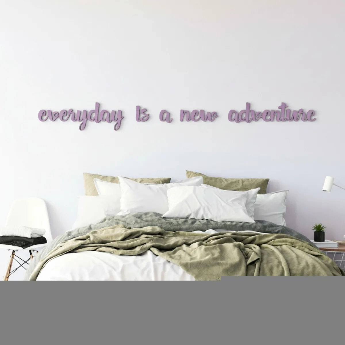 Plywood wall decor – Every day is a new adventure