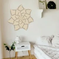 Mandala Flower 02 Wooden Wall Decor – Birch Plywood Cutout
