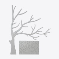 Wooden Wall Decor - Tree with Hearts XXL - 3mm Birch Plywood