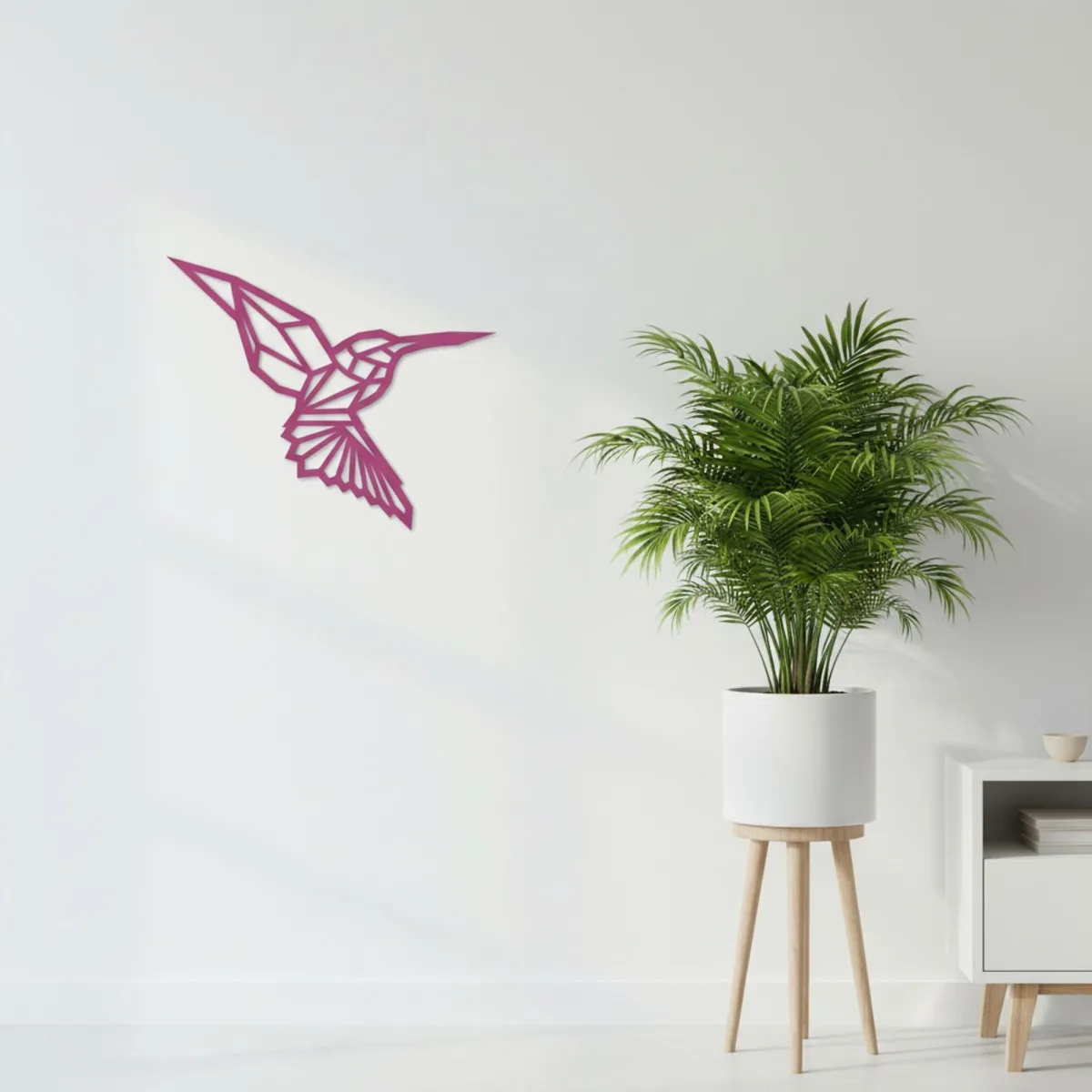 Colibri Origami – Décoration murale en contreplaqué de bouleau