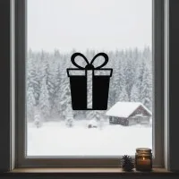 Gift Box Wall Decor – Outline Bow – Birch Plywood