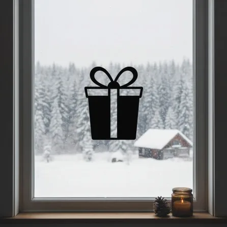 Gift Box Wall Decor – Outline Bow – Birch Plywood