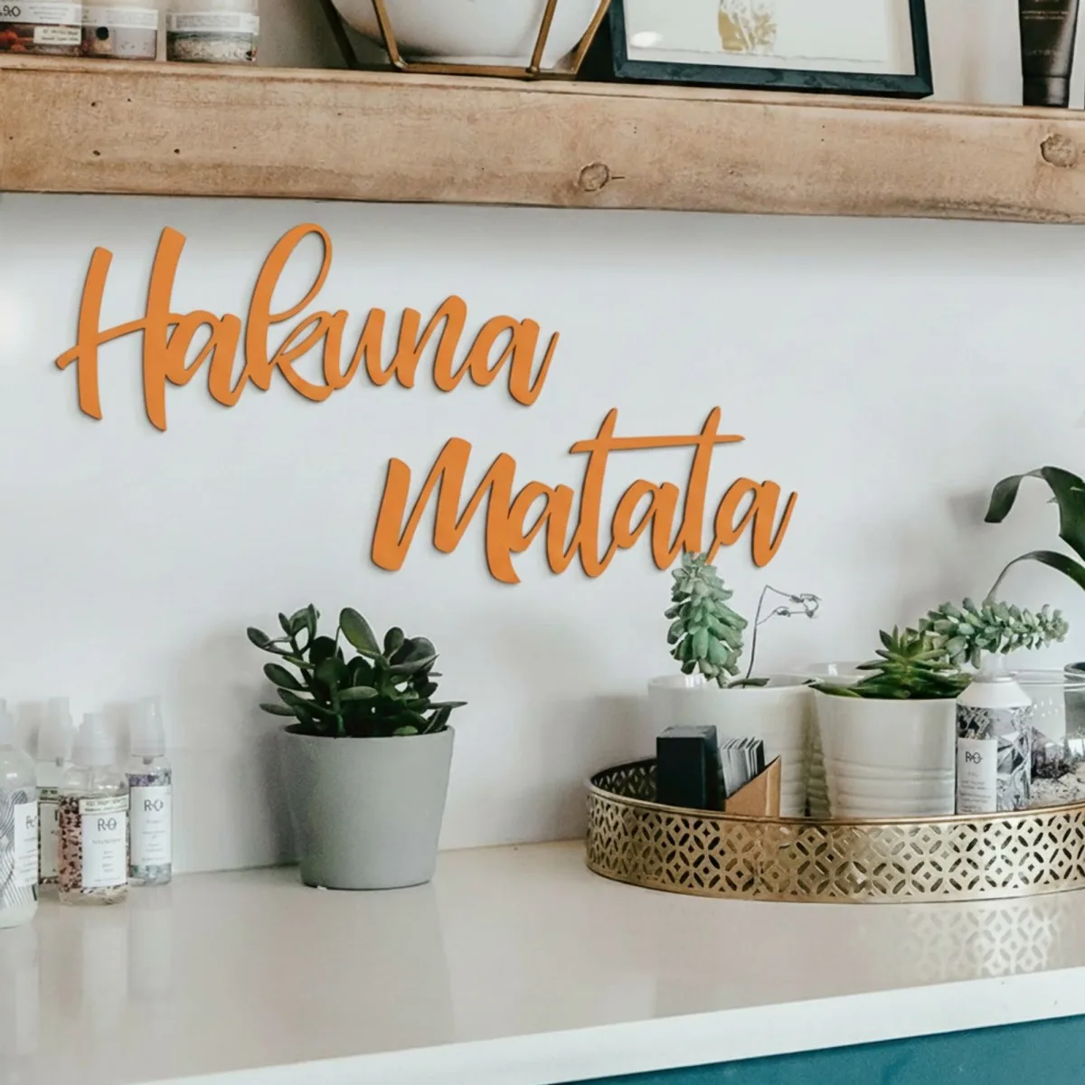 Wandletters „Hakuna Matata“ – berken multiplex (2-delig)