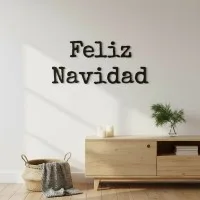Feliz Navidad – Typemachine letters van berkenmultiplex (2 stukken)