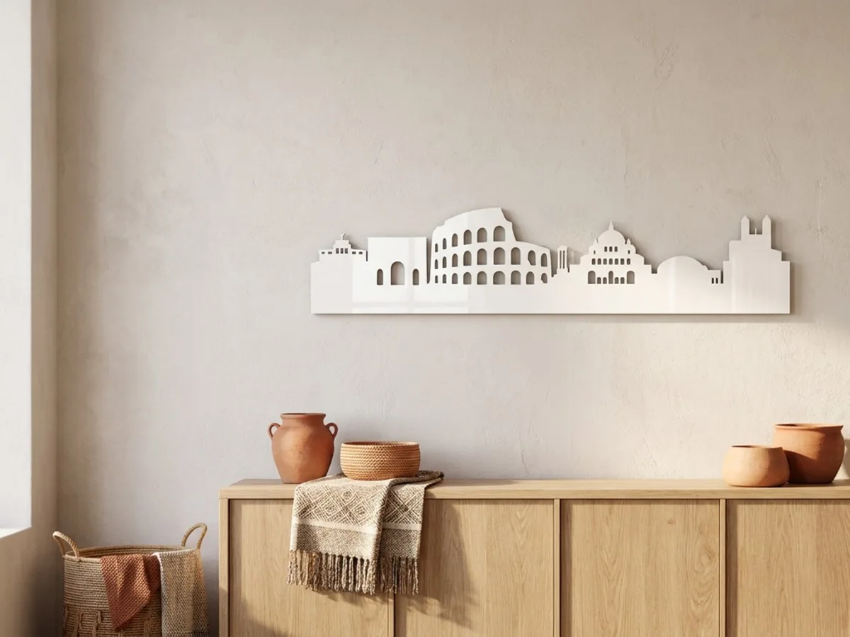 Sperrholz-Wanddekoration – Skyline von Rom