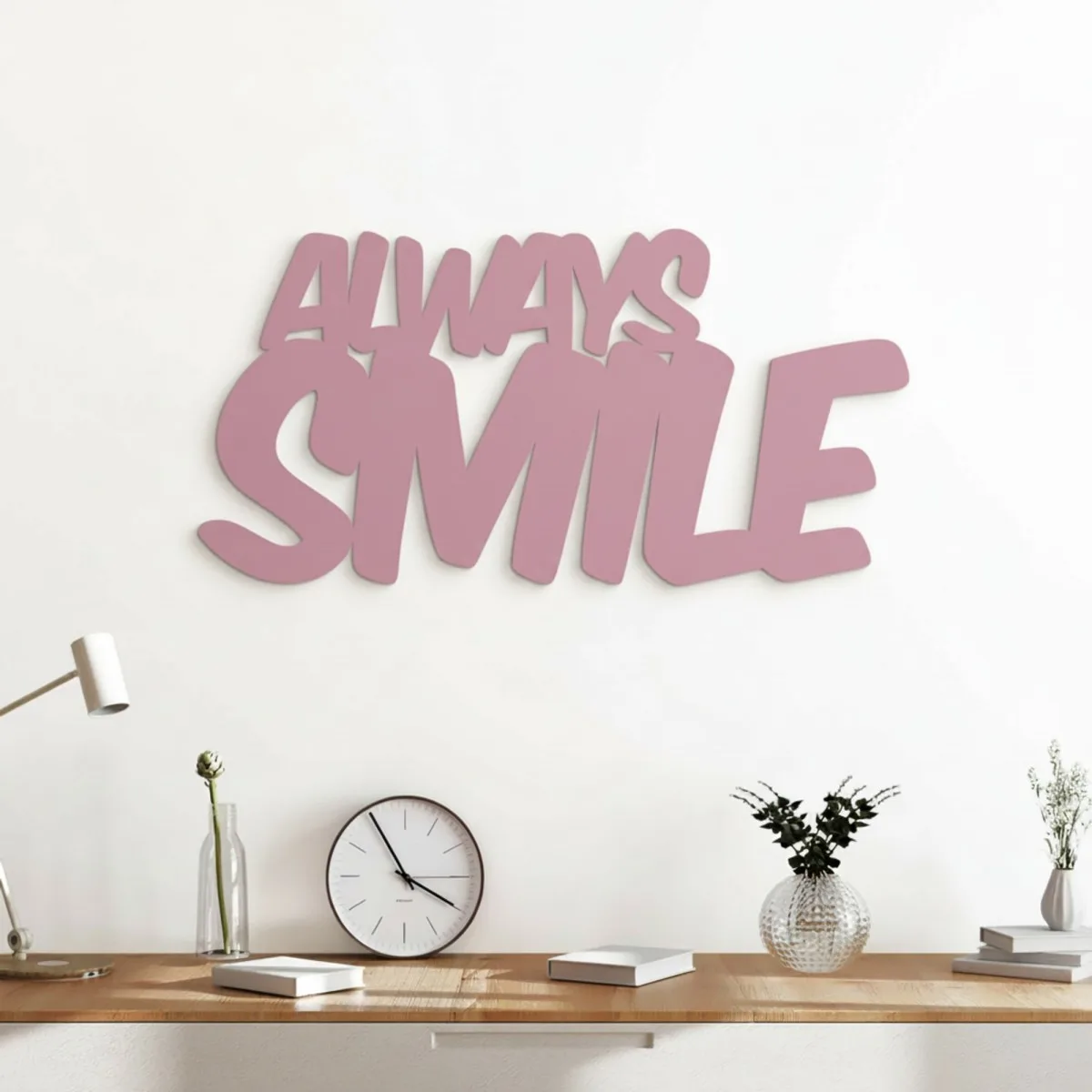 Always Smile – Graffiti-Buchstaben aus Birken-Sperrholz (2-teilig)