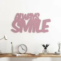 Always Smile – Graffiti-Buchstaben aus Birken-Sperrholz (2-teilig)