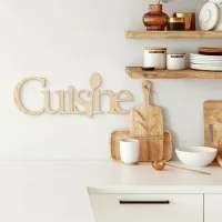 Cuisine Kitchen Sign – Birch Plywood Wall Decor