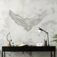 Adler Wanddekoration aus Birken-Sperrholz – Flugender Adler Silhouette
