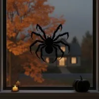Araignée décor mural – silhouette Halloween en contreplaqué de bouleau