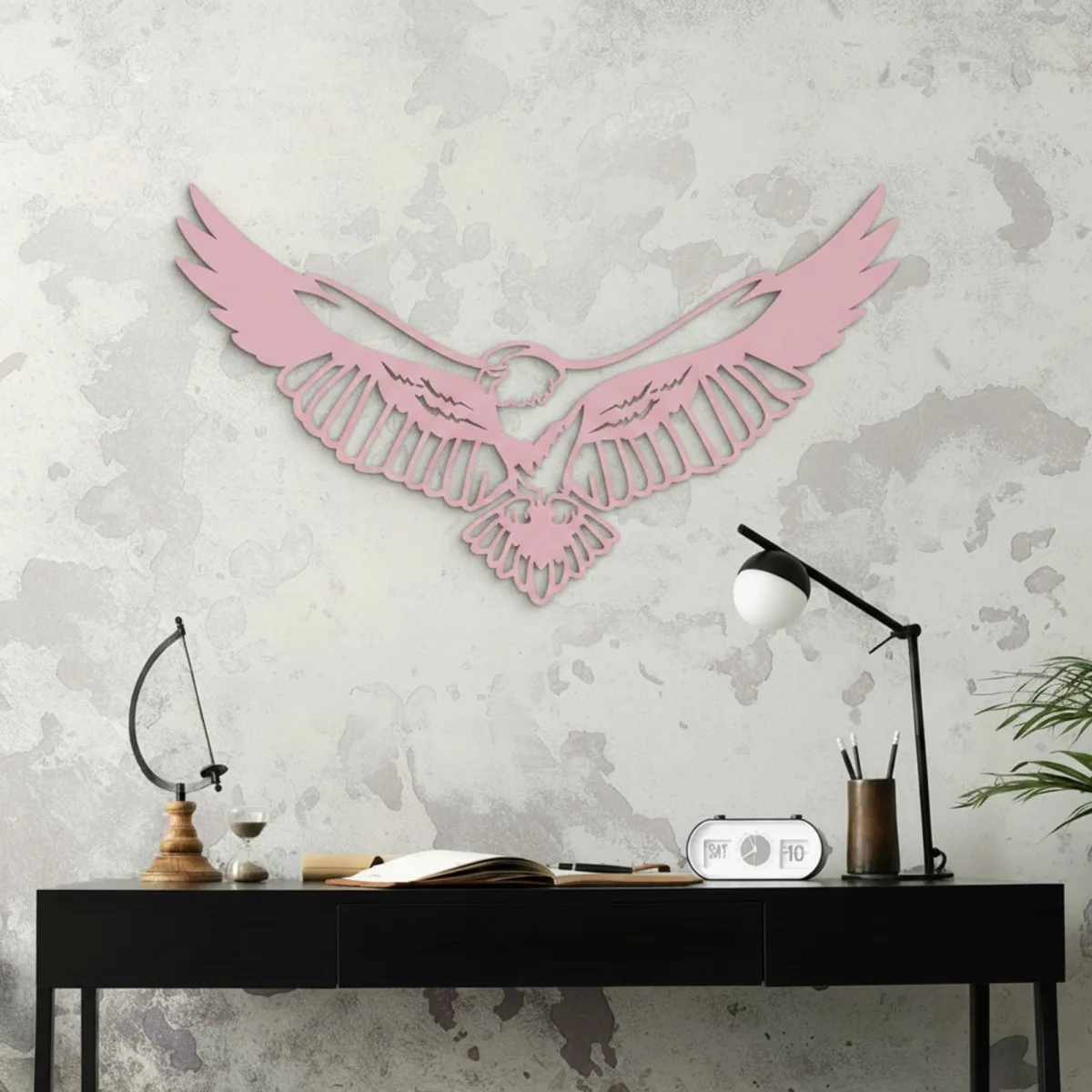 Adler Wanddekoration aus Birken-Sperrholz – Flugender Adler Silhouette